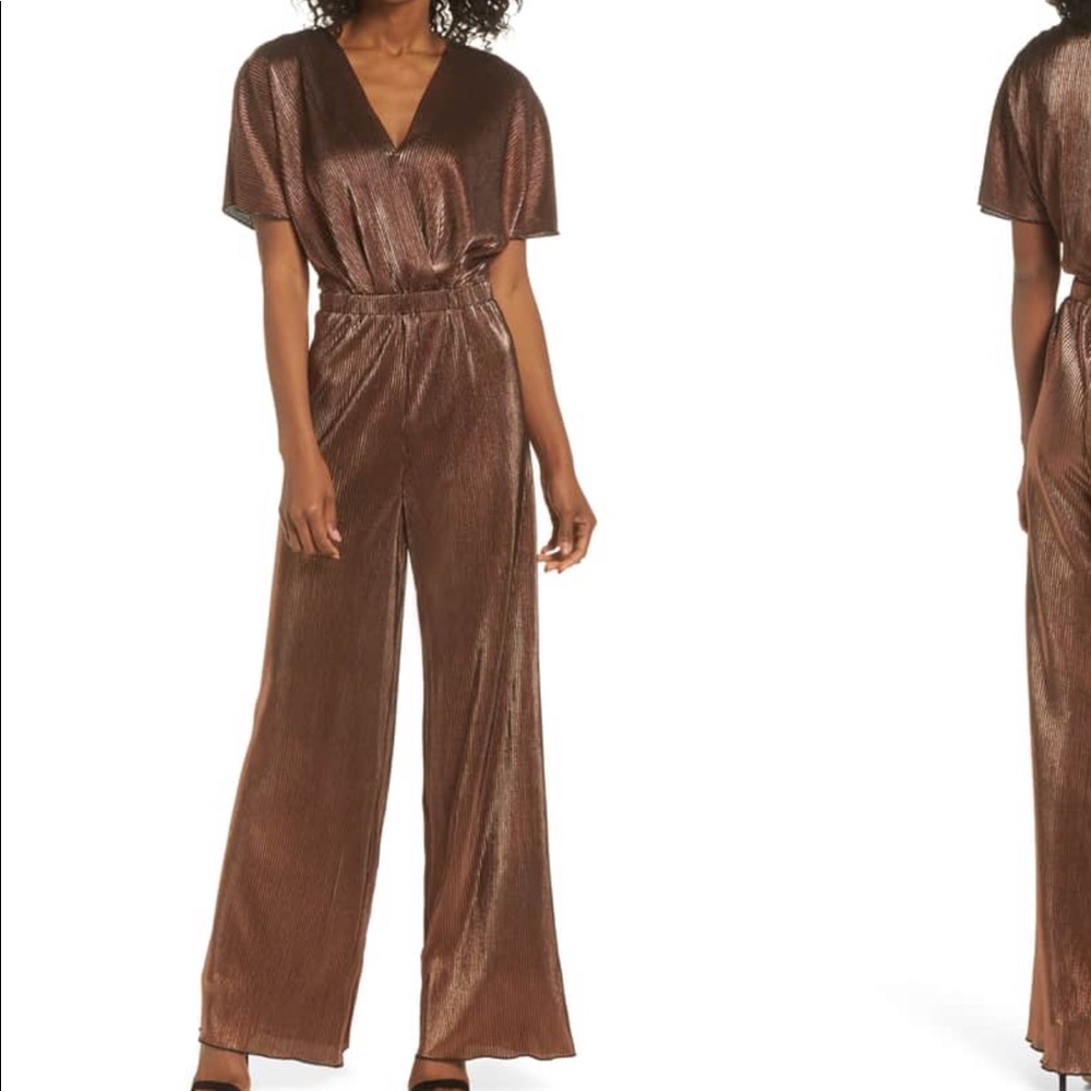 Charles Henry gold jumpsuit